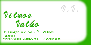 vilmos valko business card